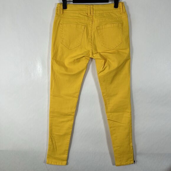 Romeo & Juliet Couture Skinny Jeans Womens Size 27 (27x28) Dandelion Yellow $140 - Picture 10 of 14